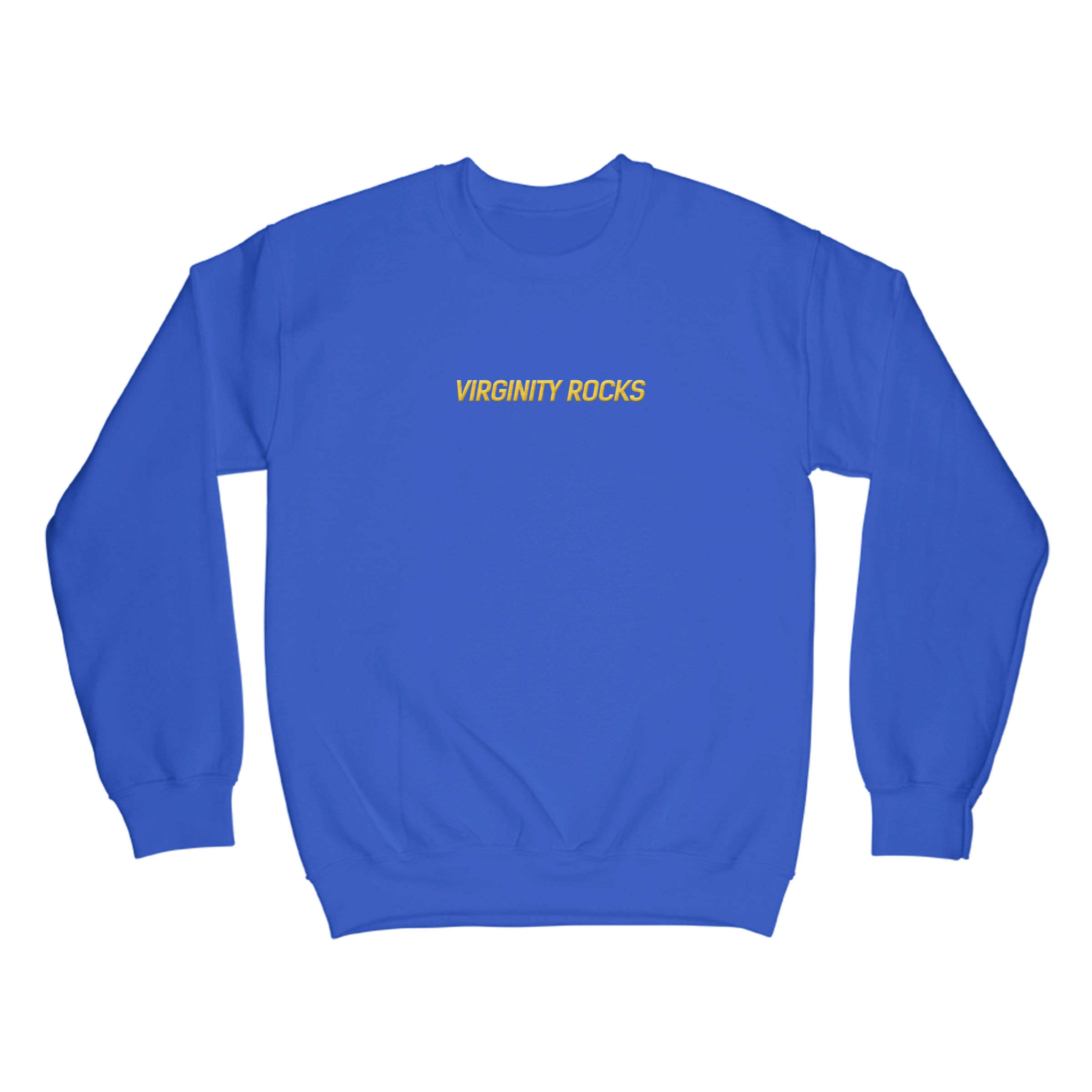 Blue virginity rocks hot sale shirt