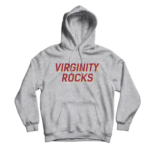 Virginity Rocks Heather Grey Hoodie vapejuicedepot56468468