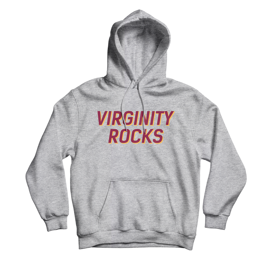 Virginity Rocks Heather Grey Hoodie vapejuicedepot56468468